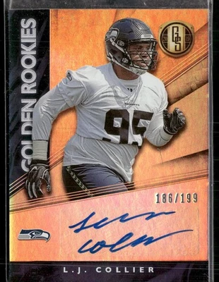 2019 Gold Standard L.J. Collier Rookie Auto #186/199 Seahawks-Tcu - Image 1 of 2