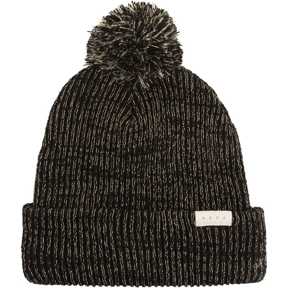 Gorro para mujer NEFF Kris Pom negro dorado Foto 1 de 1