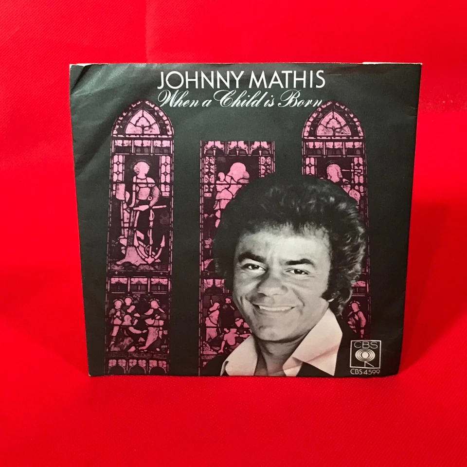 JOHNNY MATHIS When A Child Is Born 1976 UK 7" vinyl single original 45 Christmas - Image 1 of 4
