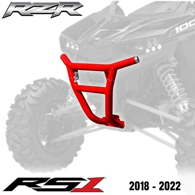 Parachoques de carreras de acero tubular Polaris RS1 RZR resistente hecho en EE. UU. ROJO capa en polvo Foto 1 de 4