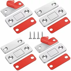 4Set Magnetic Door Closer Cabinet Catch Latch Cupboard Ultra Thin Closer Lock - Picture 1 of 7