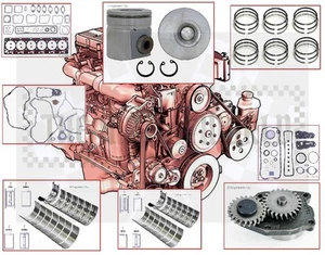 1994 -98 VIN "C,D" Dodge Cummins 180 HP 5.9 Diesel engine Rebuild kit +oil pump - Picture 1 of 9