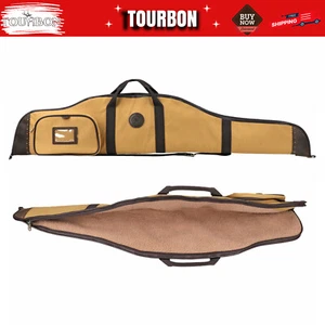 TOURBON Hunting 48" Rifle Case Soft Padded Scope Cover Gun Carry Bag Ammo Pocket - Picture 1 of 24