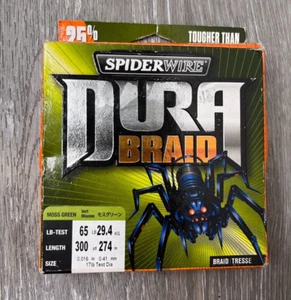 Spiderwire DURABRAID Moss Green Braid Line 0.016" D (0.41mm) 65LB 300 YD - Picture 1 of 15