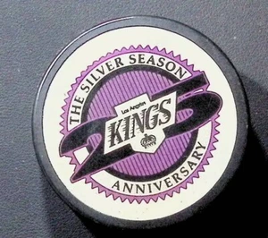 Los Angeles Kings The Silver Season 25th Anniversary Souvenir Puck 042525DMCD - Picture 1 of 2