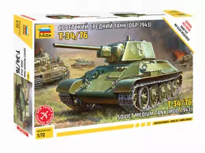 TANQUE MEDIO ZVEZDA SOVIET MOD 1943 T34/76 1:72 No 5001 - Imagen 1 de 8