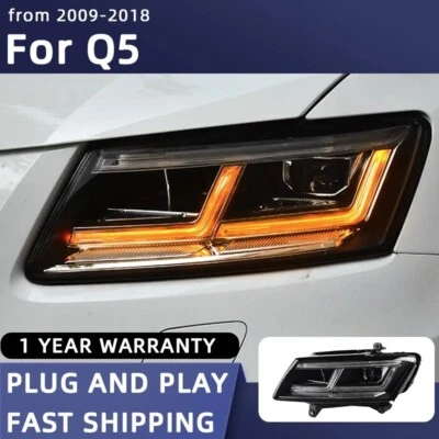 Full LED Headlights For Audi Q5 Q5L 2009-2018 Sequential Front DRL Lamp Assembly - Image 1 of 4