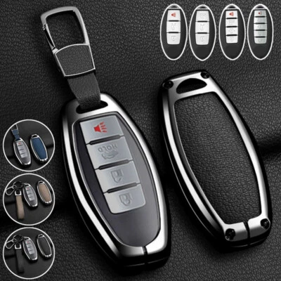Funda protectora de cuero TPU de aleación de zinc para llave de coche para Infiniti FX35 QX50 QX56 QX70 QX70 Foto 1 de 4