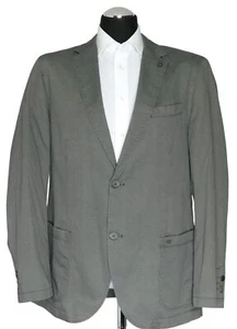 Camel Active Jacket Suit Jacket 52 Grey Patterned Single Row 2-Knopf 100% Cotton - Picture 1 of 5