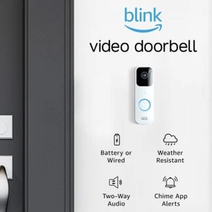 Blink Video Doorbell Zwei-Wege Audio, HD Video, Bewegung & Glockenspiel! NEU! UK USE CODE £33 - Bild 1 von 5
