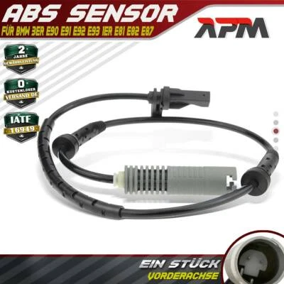 ABS Sensor Raddrehzahlfühler vorne für BMW 3er E90 E91 E92 E93 1er E81 E82 E87 - Bild 1 von 4