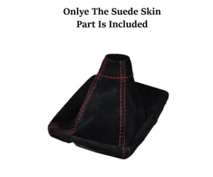 Suede MANUAL Shift Boot Cover In Red Stitch For SUBARU IMPREZA WRX STI 2008-2014 - Foto 1 di 3