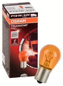 10 frecce OSRAM 7510TSP 24 V PY21W lampada Truckstar Pro lampada BAU15s camion bus 21 W - Foto 1 di 4