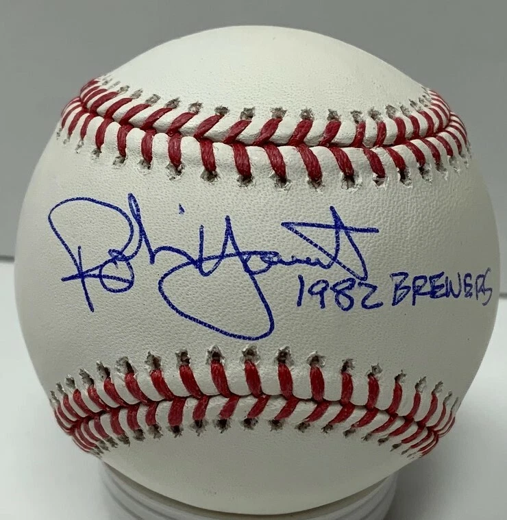 Brewers Hall of Famer ROBIN YOUNT Signed Baseball AUTO w/ "1982 Brewers" -  JSA! - Image 1 of 1