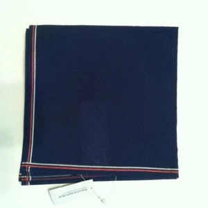 BANANA REPUBLIC MENS NEW BLUE 100%COTTON POCKET SQUARE SIZE: 13.5" X 13.5" - Picture 1 of 4