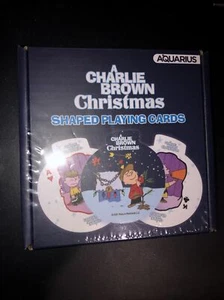 Carte da gioco Charlie Brown a forma di Natale - Marca Acquario "NUOVE e Sigillate" - Foto 1 di 2