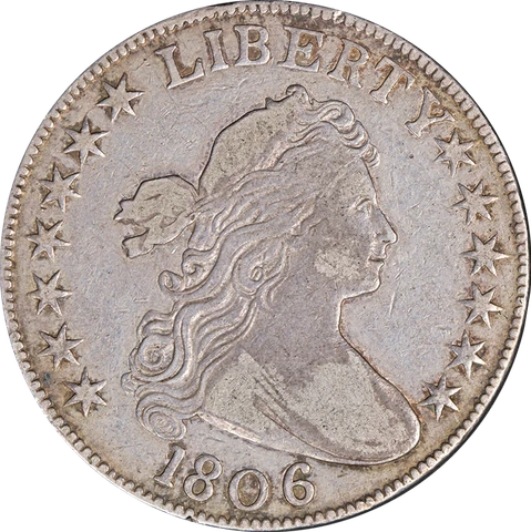 1806 Bust Half Dollar Knobbed '6' Small Stars Choice VF/XF 0-106 R.4 Nice Strike Cover
