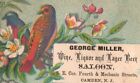 1870's-80's George Miller Lager Beer Saloon Lot Of 4 Victorian Trade Card P24