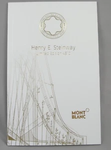 Montblanc Henry E. Steinway Limited Edition Pen Store Brochere/Booklet - New - Picture 1 of 2