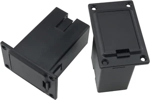 Pickup Battery Box FMHXG 2PCS 9V Black Plastic Guitar Active Battery Case Holder - Picture 1 of 12