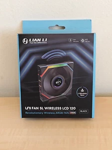 Lian Li UNI FAN SL Wireless LCD Lüfter, ARGB, PWM - 120 mm, schwarz - Bild 1 von 2