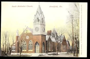 Postal de la Iglesia Metodista del Sur Brookfield MO Missouri - Imagen 1 de 1