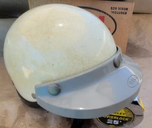 Vintage 1960-70s Bell Toptex Shorty Motorcycle Sparkled Helmet 520 Visor 6 3/4 - Picture 1 of 13