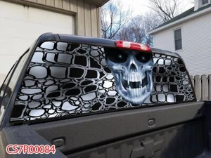 Evil Skull Pick Up Truck SUV Rear Back Window Graphics Decal Wrap Tint #84 - Picture 1 of 6