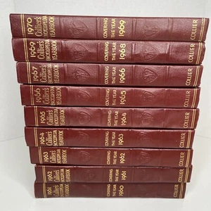 Vintage COLLIER’S ENCYCLOPEDIA YEARBOOK Set of 9- 1960 To 1966, 1968-1969 - Picture 1 of 5