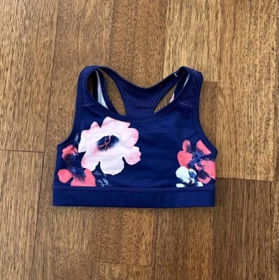 Avia девочек маленький 6-6 X спортивный бюстгальтер фиолетовый цветочный Athletic - Изображение 1 из 4