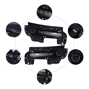 Pair For Jeep Grand Cherokee SRT8 2012-2016 LED DRL Daytime Running Fog Lights - Picture 1 of 23