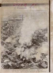 Original 1968 Civil Rights Press Smoke Rolls Over Washington MLK Riots - Picture 1 of 2