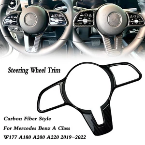 Steering Wheel Cover Trim For Mercedes Benz A Class W177 A180 A200 A220 2019-23 - Picture 1 of 9