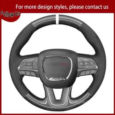 Cubierta del volante del coche para Dodge Challenger Charger 2015-2021 Durango 2018-21 Foto 1 de 4