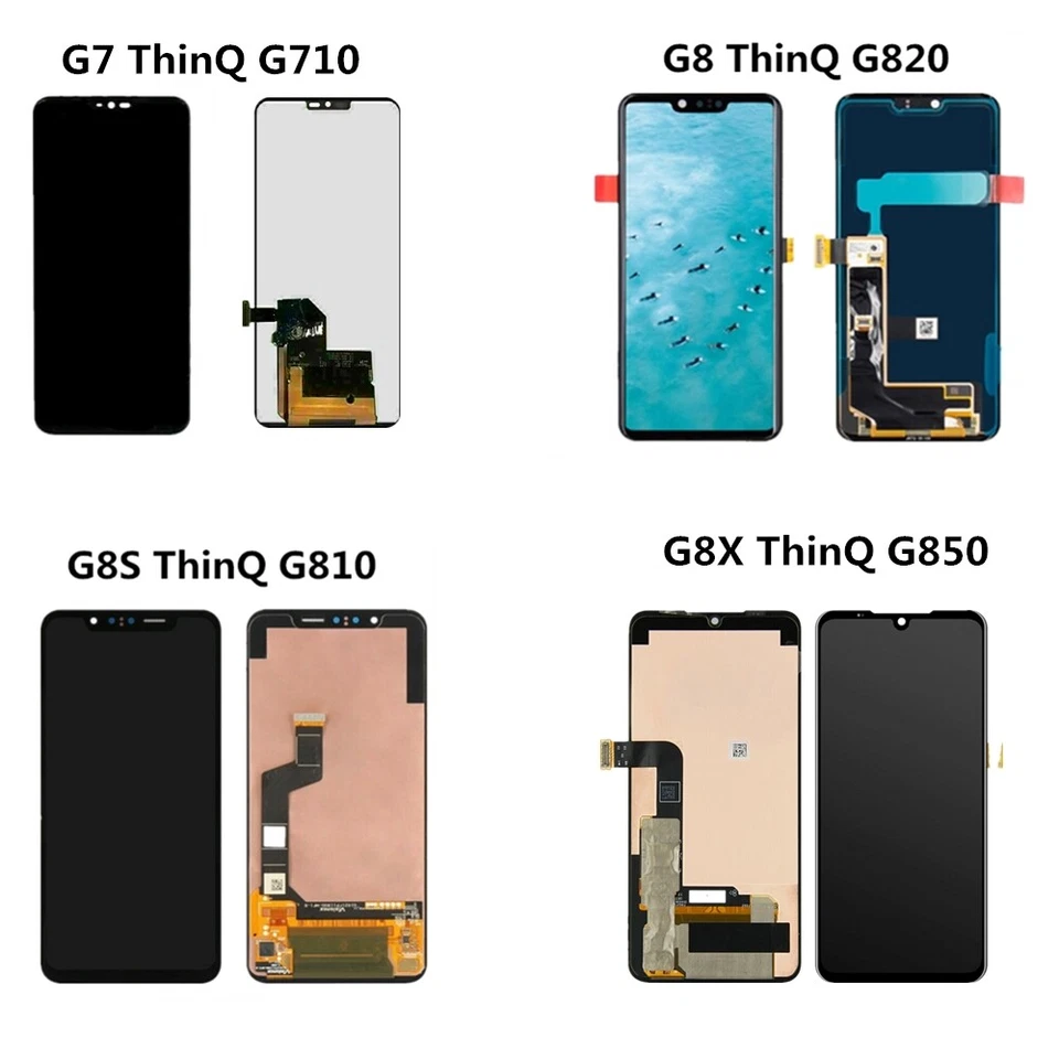LCD Display Touch Screen Black lot For LG G7 ThinQ G8s G8X G710 G810 G820 G850 - Image 1 of 4