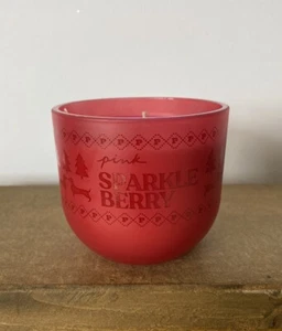 Victorias Secret PINK Sparkle Berry (Pomegranate, White Birch)Single Wick Candle - Picture 1 of 3