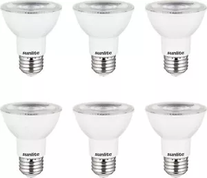 Sunlite PAR20 Long Neck Spotlight Bulb 8W E26 Base 4000K Cool White - 6 Pack - Picture 1 of 2
