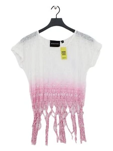 MinkPink Women's Top S White Cotton with Polyester Sleeveless Round Neck Basic - Picture 1 of 5