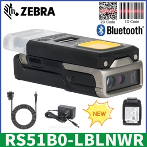 Zebra RS5100 RS51B0-LBLNWR Bluetooth 1D/2D Imager Portable Ring Barcode Scanner - Picture 1 of 11