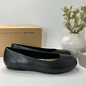 Softwalk Sonoma Leather Flat Slip On Comfy Black Shoes S18S2-001 Women's 12W NWB - Picture 1 of 9