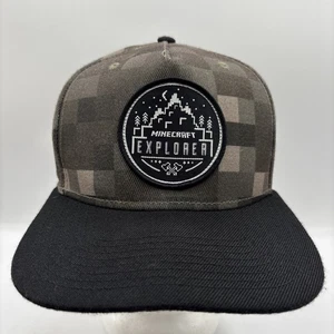 Minecraft Expert Explorer Parche Bioworld Hombre’s Verde/Negro Snapback Gorra OSFM - Imagen 1 de 8