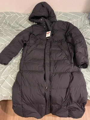 Jaqueta parka Nike Air Jordan Flight com capuz preta FV7269-010 nova com etiquetas tamanho L $375 - Imagem 1 de 4