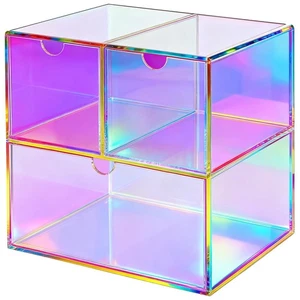 Organizador de Escritorio con 3 Cajones de Almacenamiento para Maquillaje Oficina Acrílico Escritorio Cajón... - Imagen 1 de 7