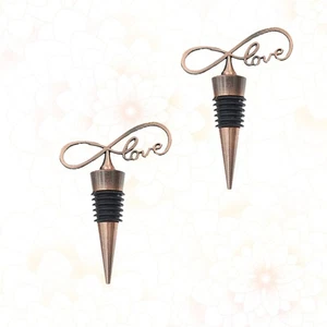 2 Pcs Tappi Per Vino Tappo Bottiglia Di Metallo Rubinetto Del Lega - Foto 1 di 12