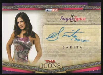 2010 TRISTAR TNA Icons SARITA "SUGAR & SPICE" Autograph Card Auto #SS4 - Image 1 of 2