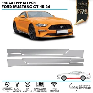 Faldones laterales protector de astillas de piedra PPF película de protección de pintura para Ford Mustang GT 19+ - Imagen 1 de 4
