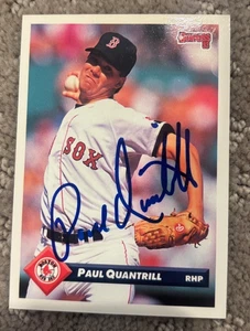 Paul Quantrill signed autographed- 1993 Donruss #327 - Boston Red Sox Card - Picture 1 of 1