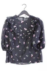✅ Zara Classic Bluse für Damen Gr. 38, M mit Blumenmuster 3/4 Ärmel schwarz ✅ - Bild 1 von 8