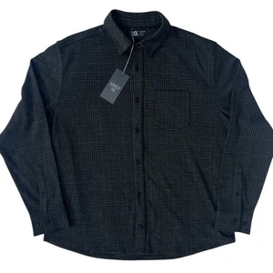 VRST Herren Langarm Hemd mit Knopfleiste Gr. XL kariert schwarz anthrazit Athleisure - Bild 1 von 6