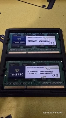 Timetec 8GB KIT(2x4GB) Memory MAC RAM Upgrade Open Box - Image 1 of 3